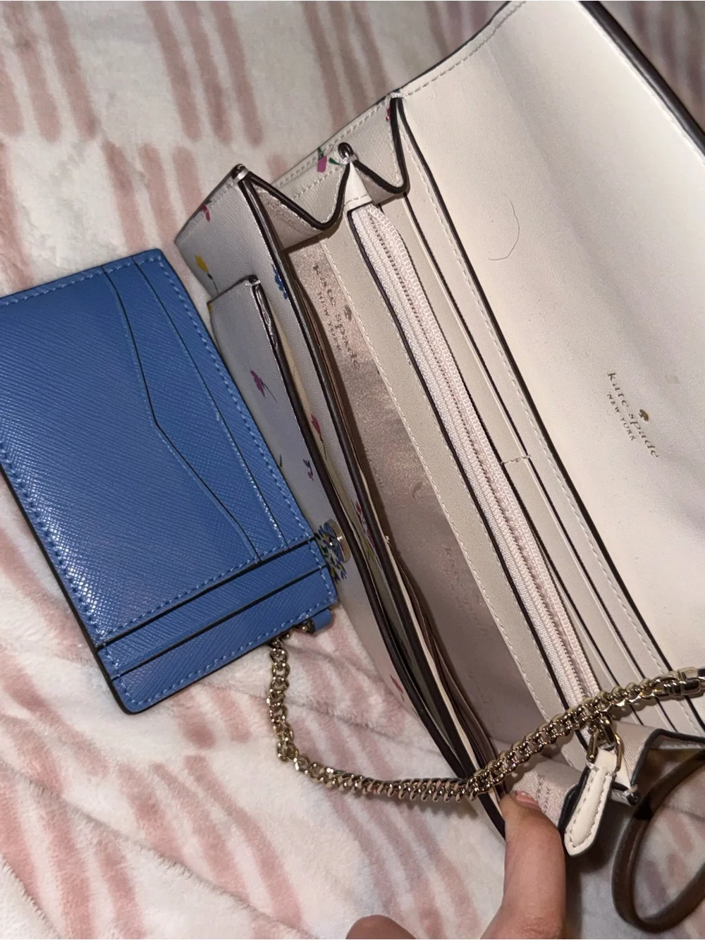 kate spade Cream Floral Chain Wallet